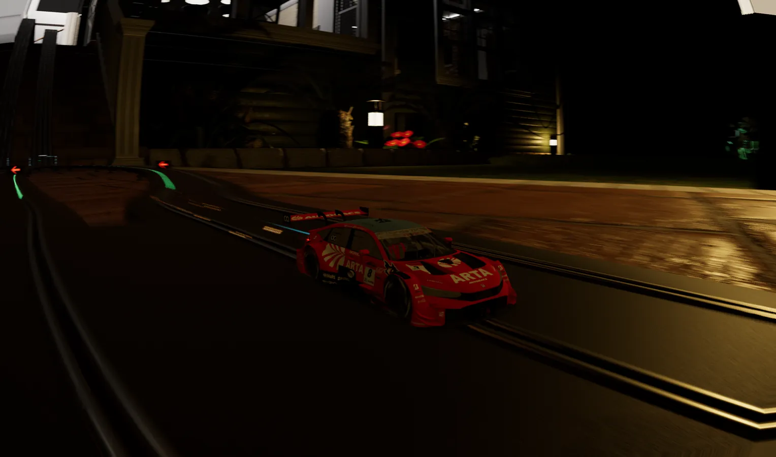 Patio circuit after dark